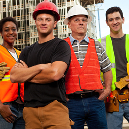 Tradespeople at work
